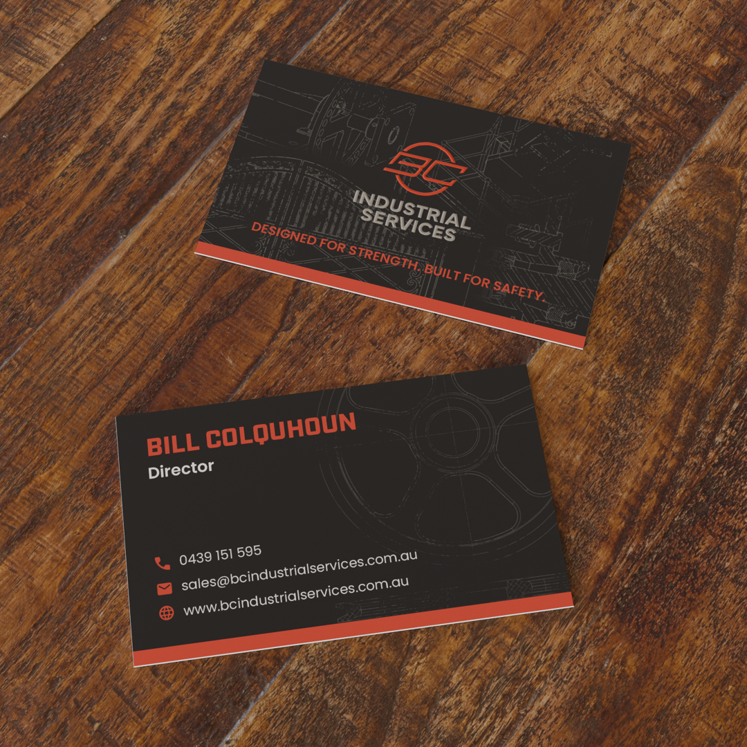 BC Industrial Services Business Card Mock Up