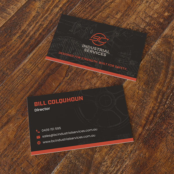 BC Industrial Services Business Card Mockup