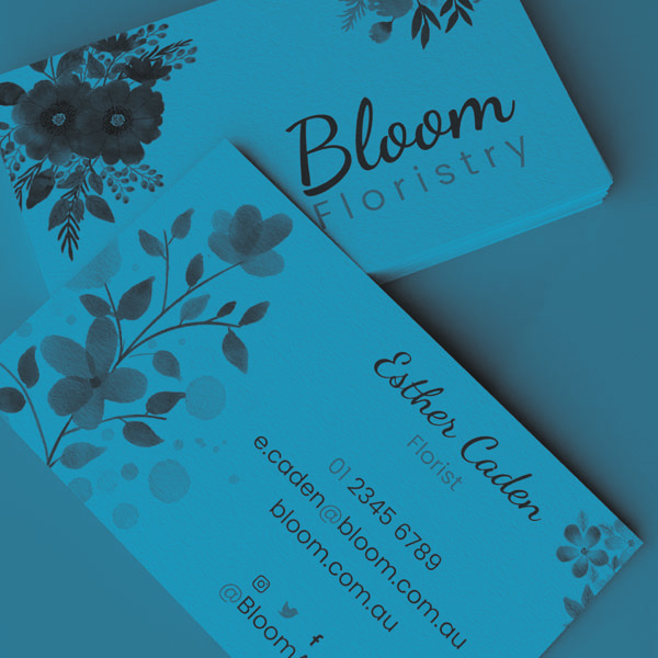 Bloom Floristry Business Card Mockup